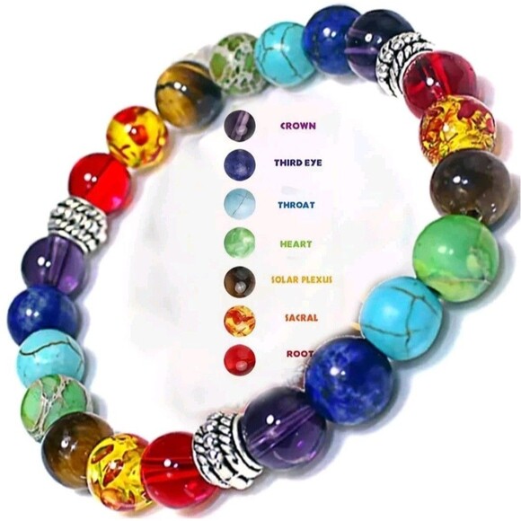 Natural Stone (Healing Balance)-(Meditation)-(Chakra)-(Yoga)-(Bracelet)-$30.00 - Picture 1 of 5